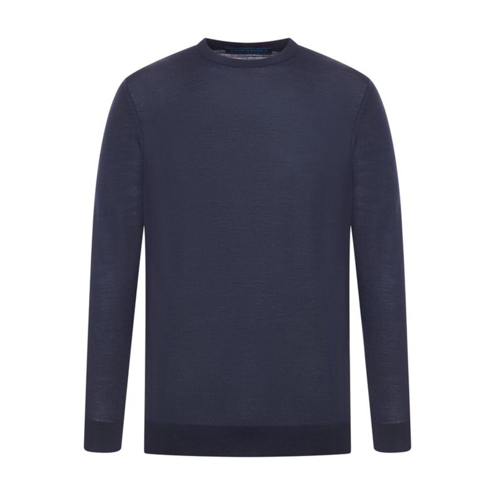Kiton Men Crewneck Sweater In 14 Micron Wool